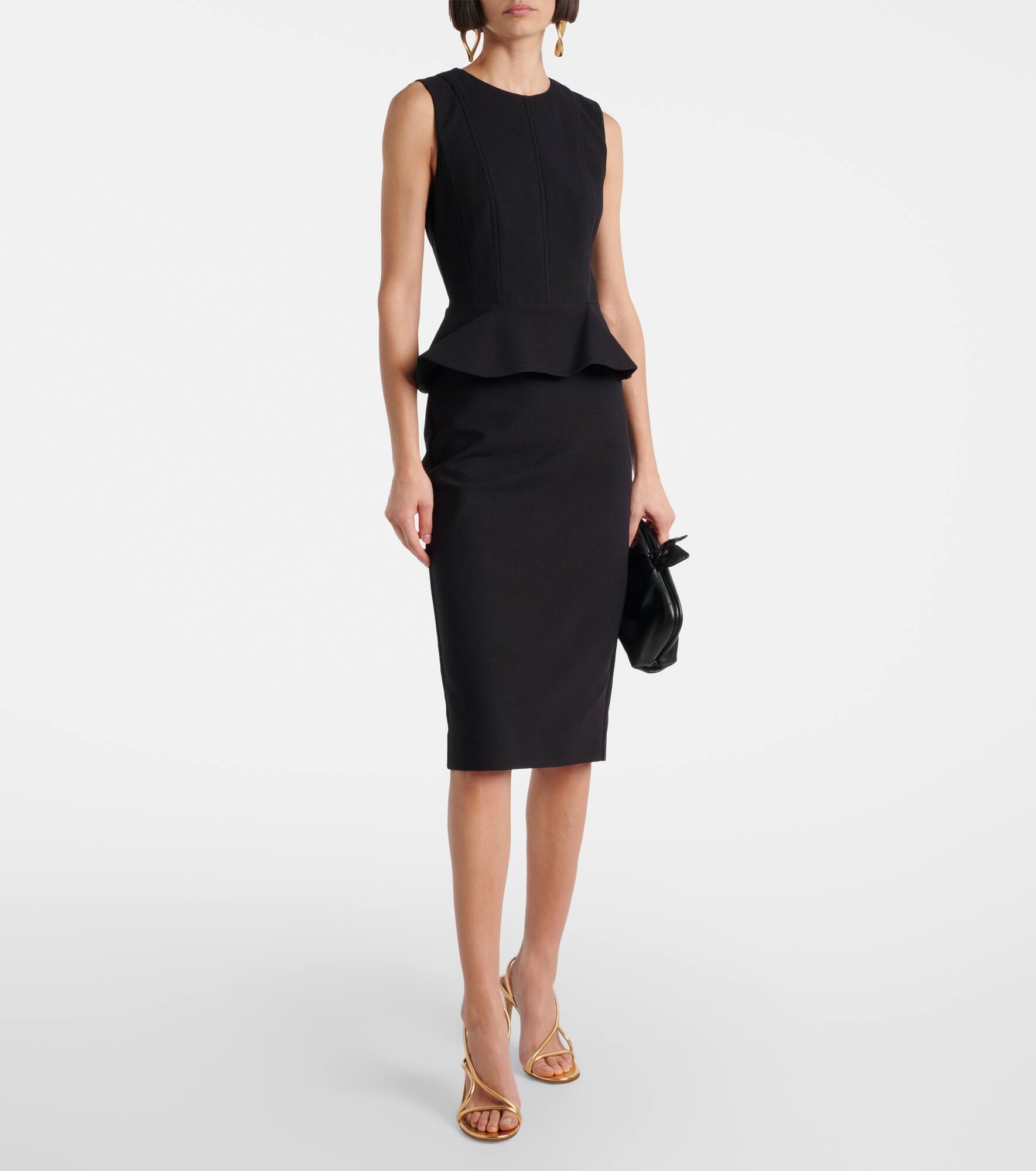 Cosmos peplum jersey midi dress - 6