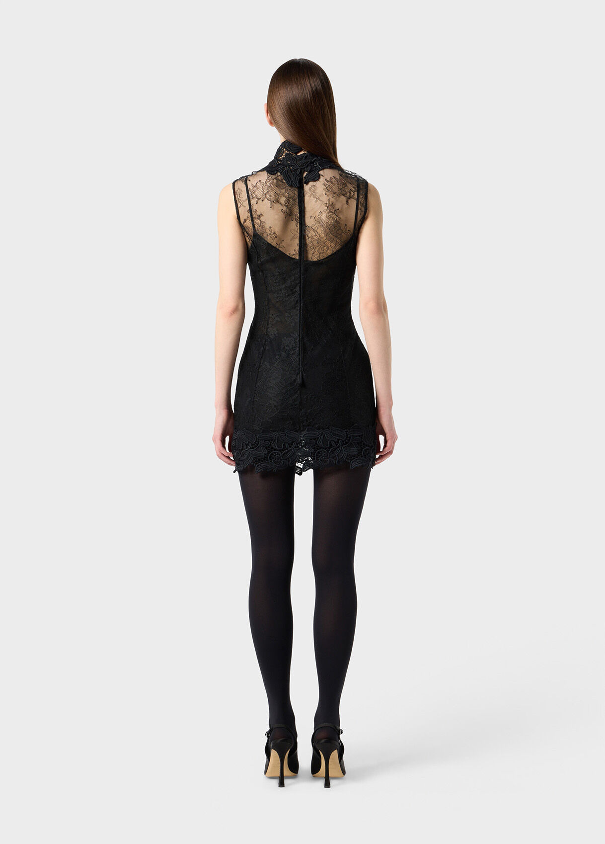 CHANTILLY LACE DRESS WITH MACRAME - 3