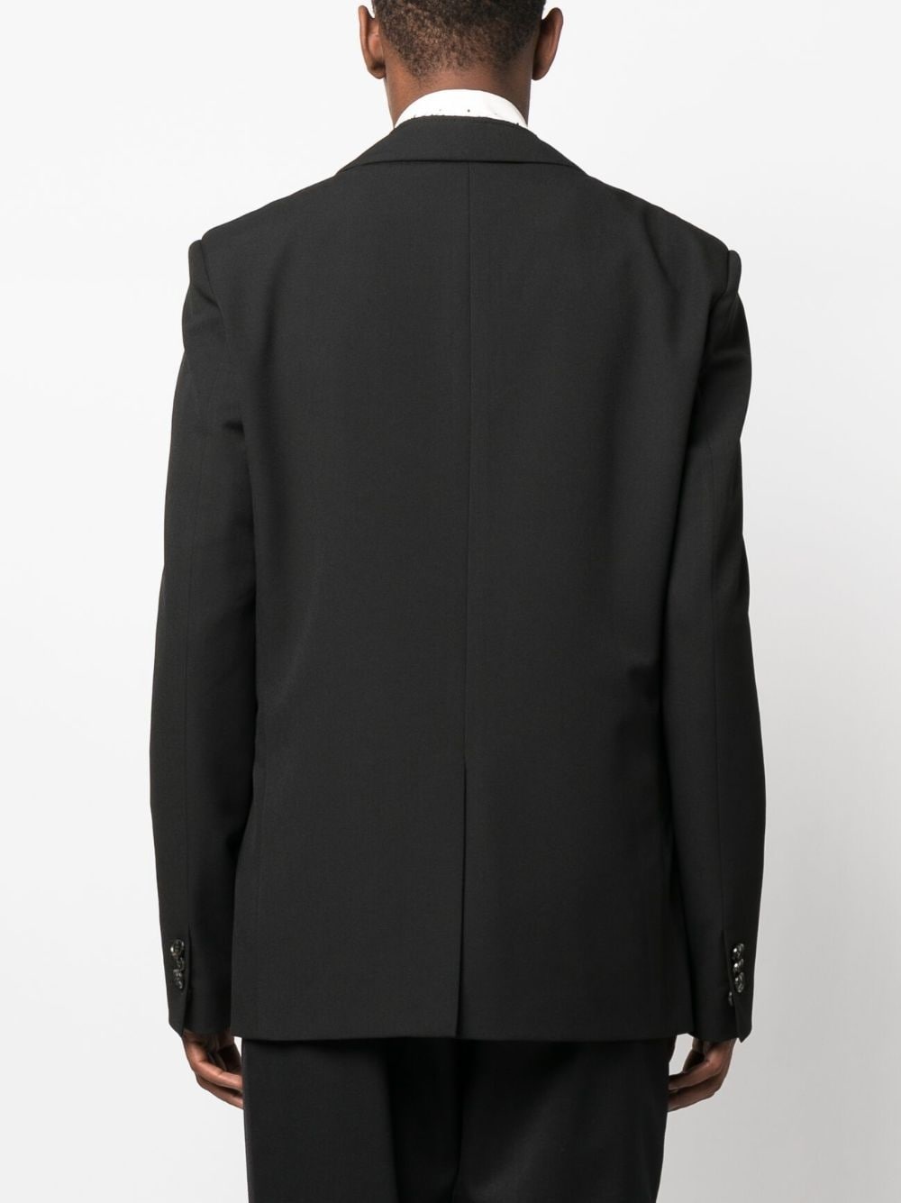 contrasting-stitch detail suit jacket - 4