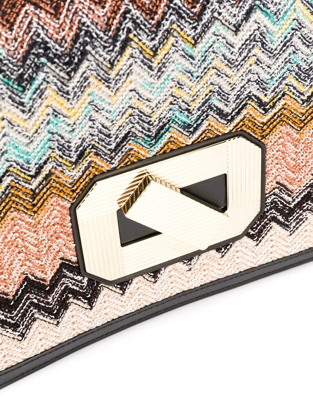 zigzag pattern clutch bag - 4