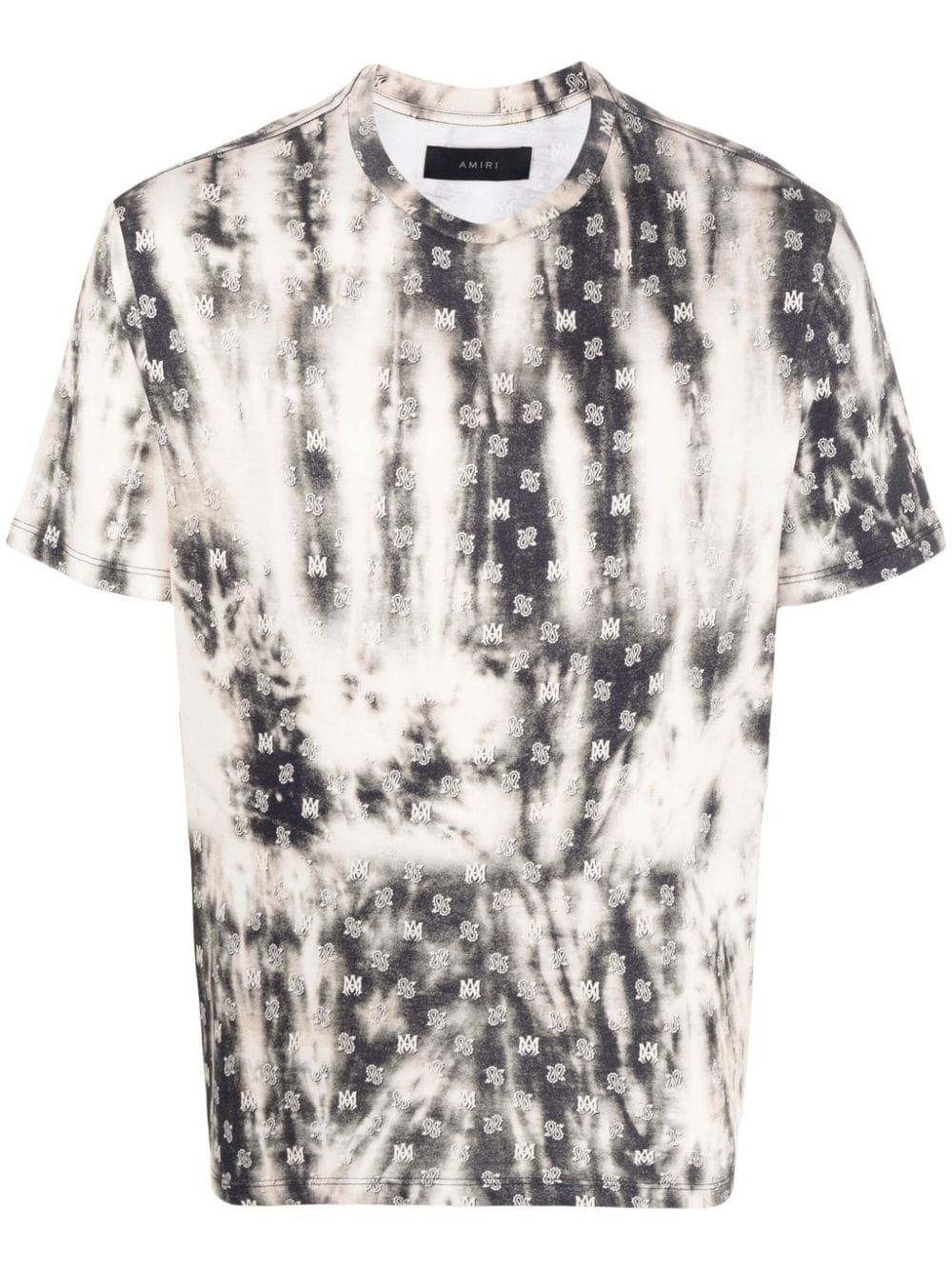 logo bleached cotton T-shirt - 1