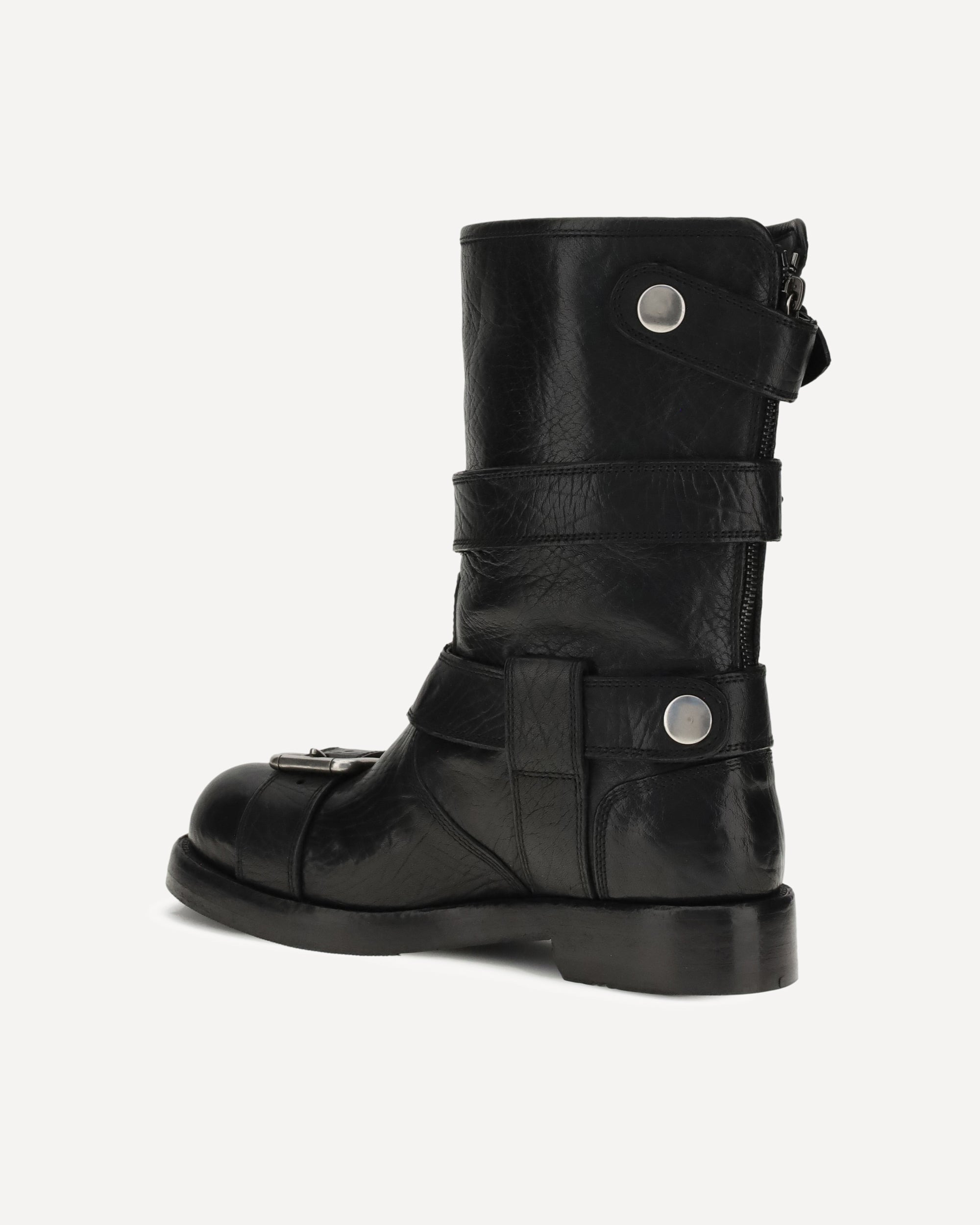 Buckled leather Boots - 3