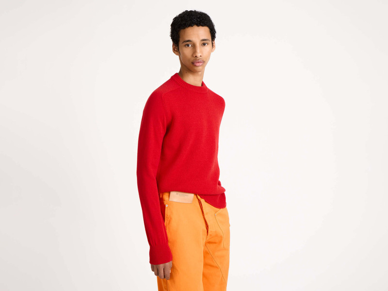 MENS RAGLAN JUMPER IN RED 1