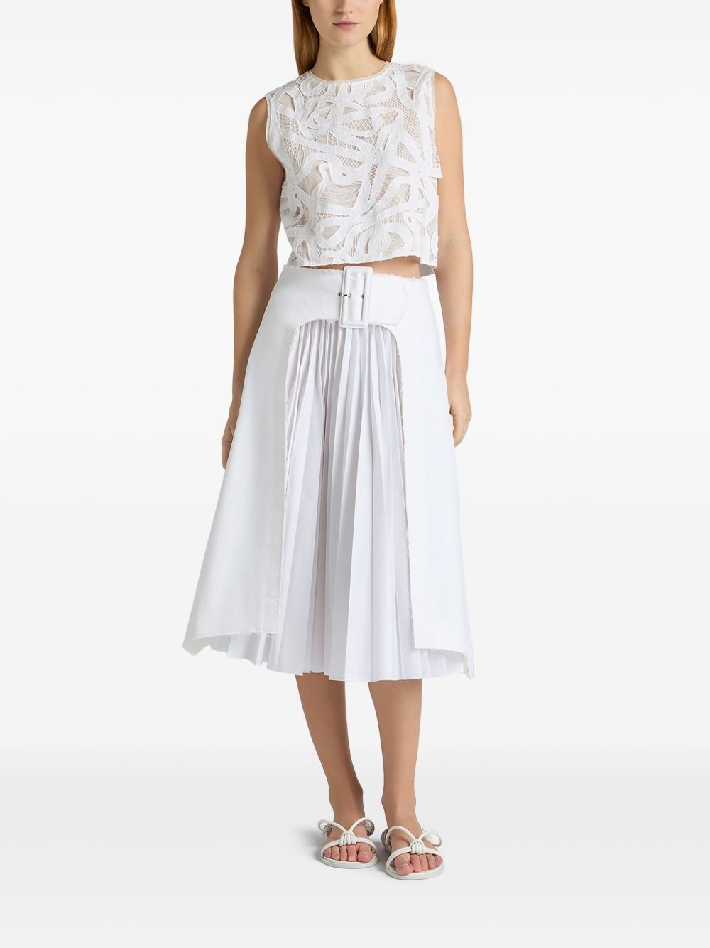 lace-detailing top - 2