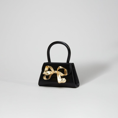 self-portrait The Bow Micro in Black with Gold Hardware outlook