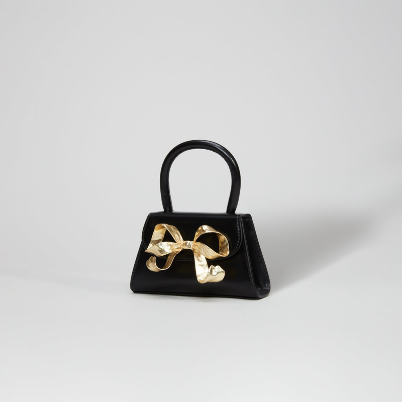 The Bow Micro in Black with Gold Hardware 2