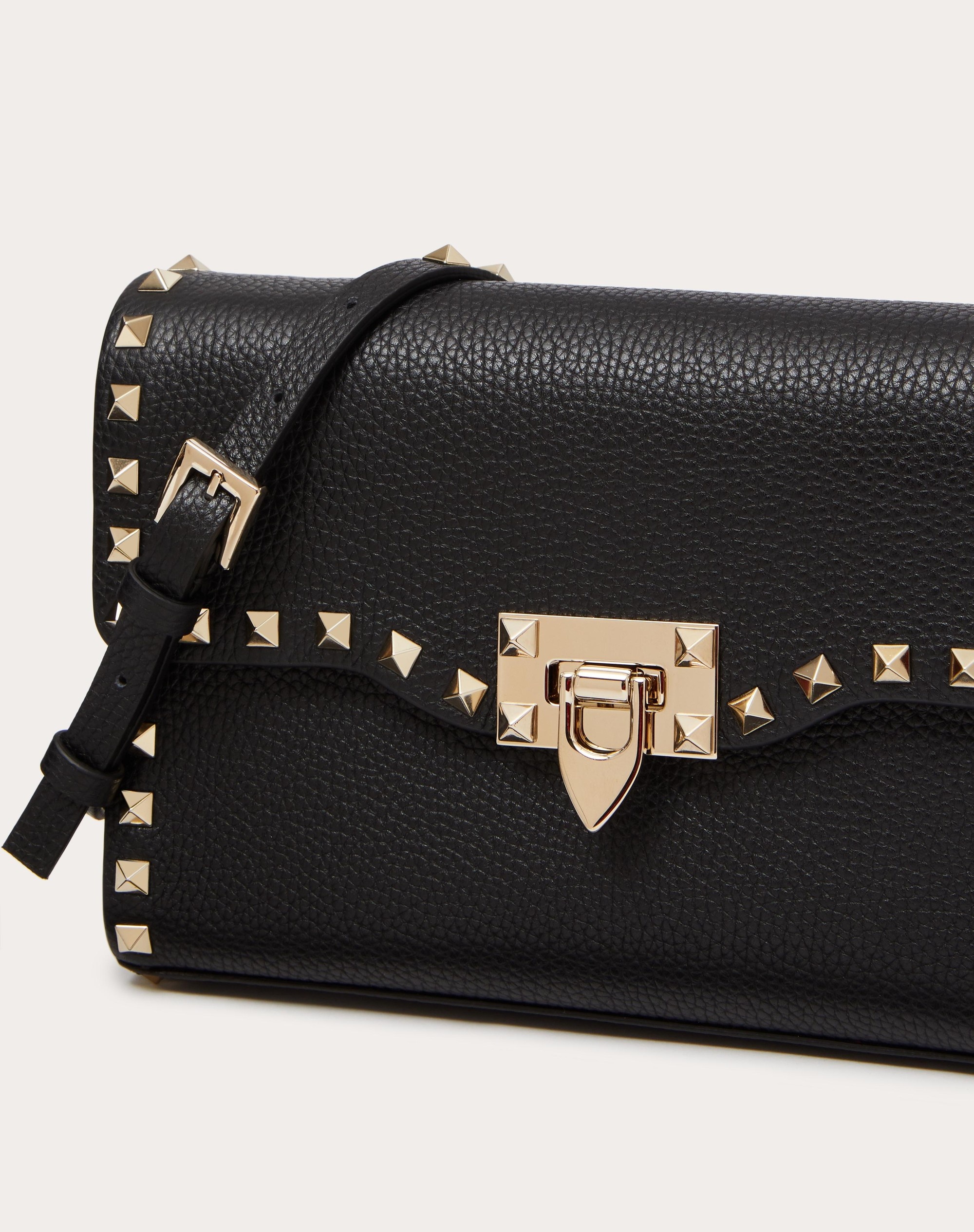 SMALL ROCKSTUD GRAINY CALFSKIN CROSSBODY BAG - 6