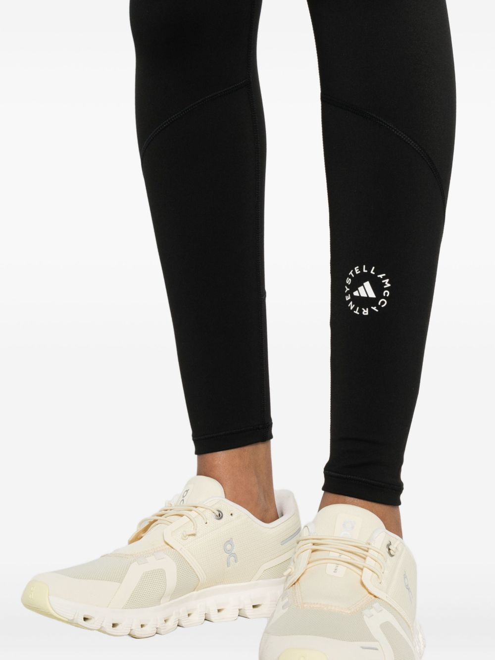 panelled logo leggings - 5