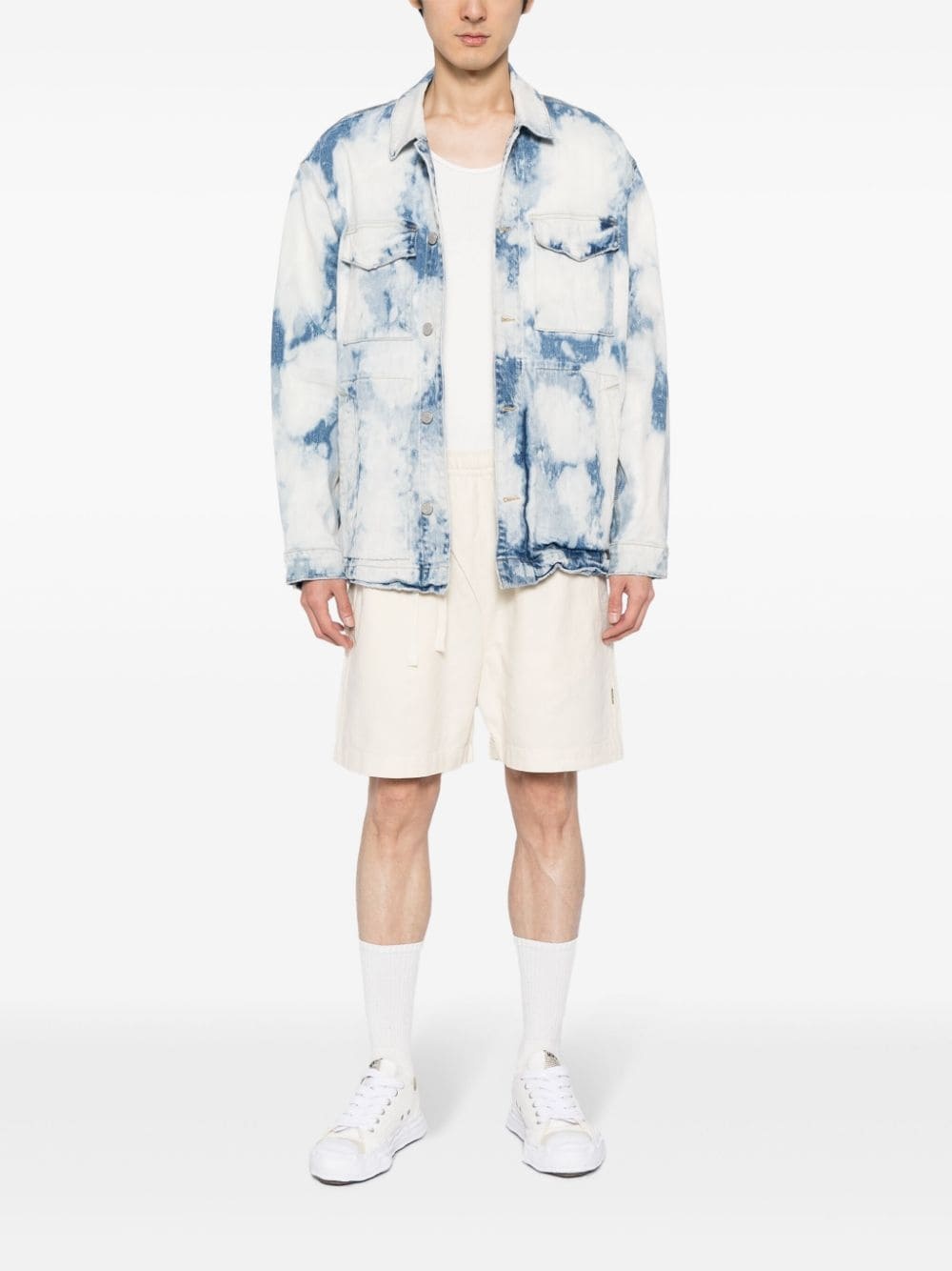 off centre-drawstring bermuda shorts - 2