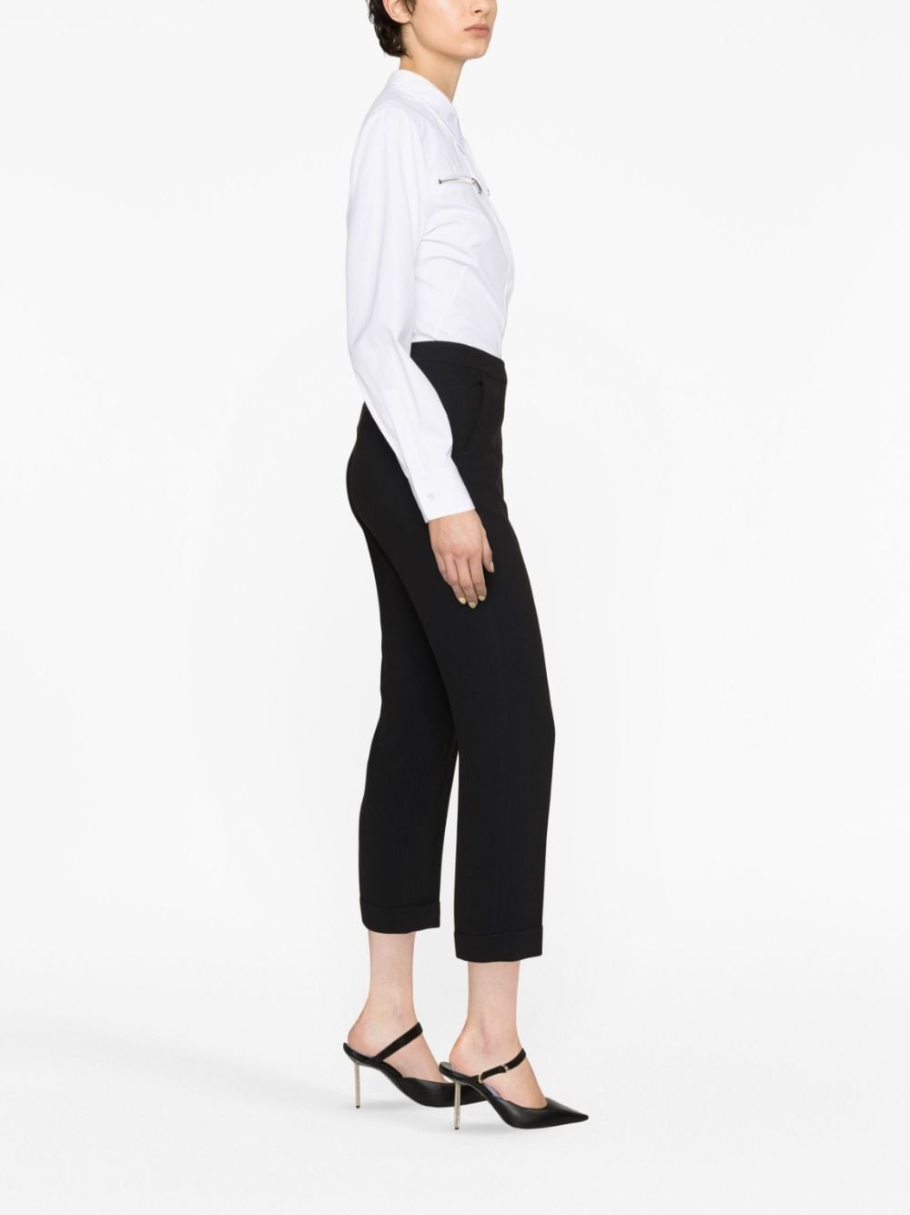 zip-embellished cotton shirt - 3