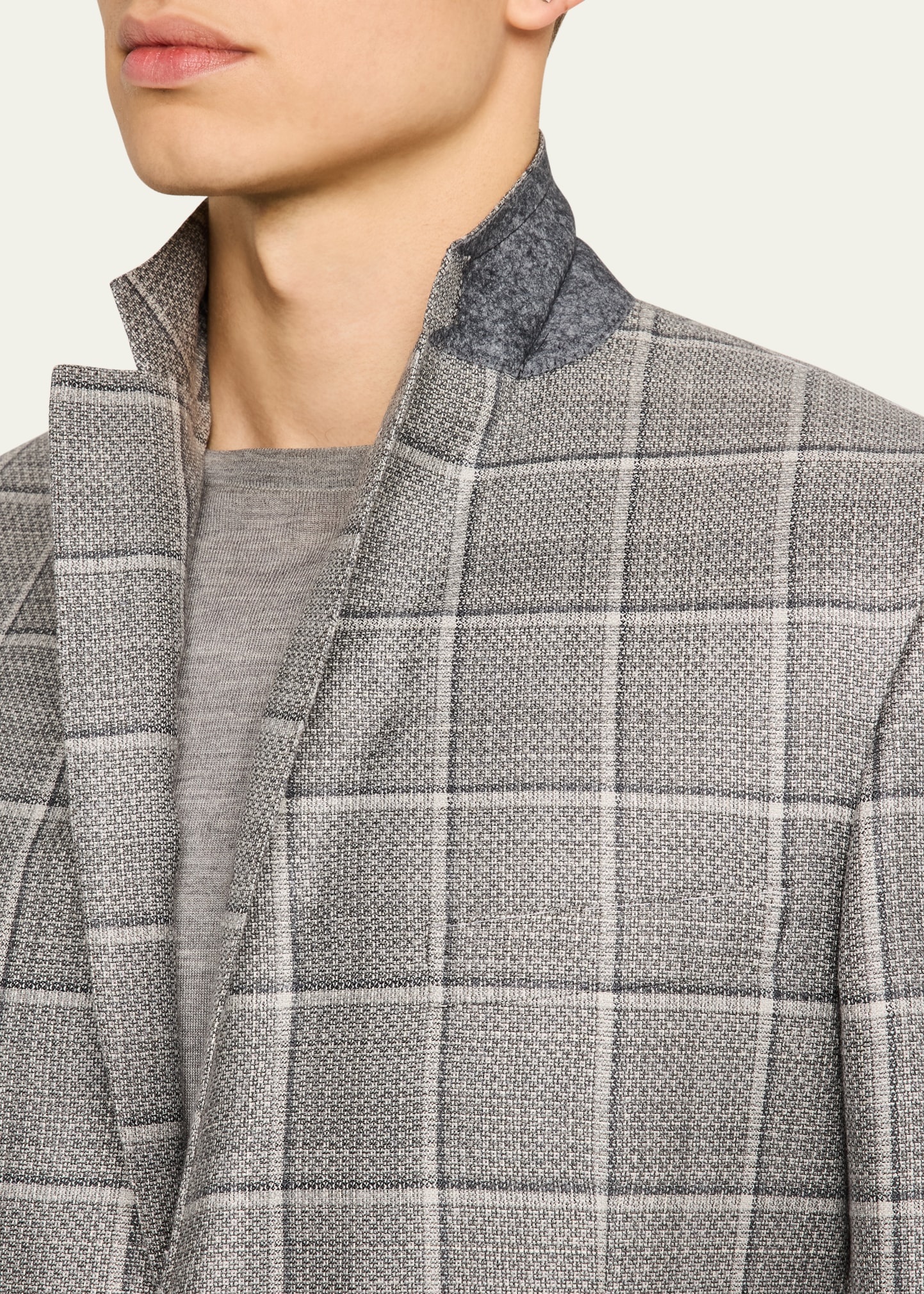 Men's Cashmere-Blend Plaid Sport Coat - 6