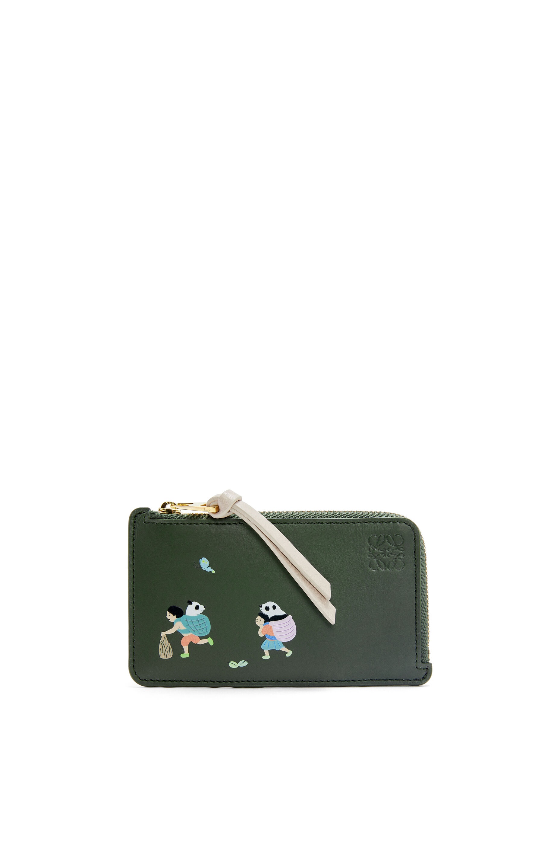 Panda coin cardholder in satin calfskin - 1