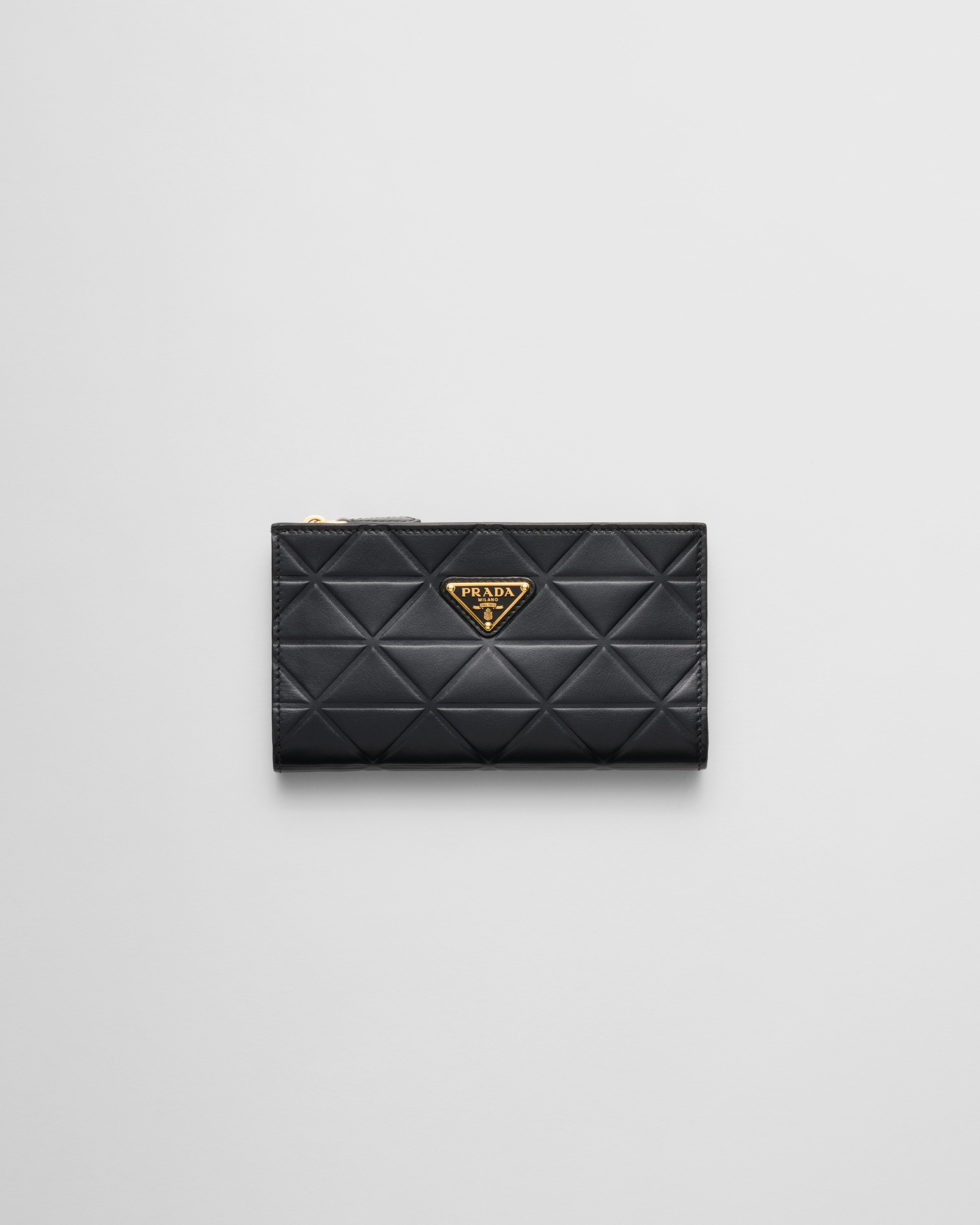 Large leather wallet with triangle motif - 1