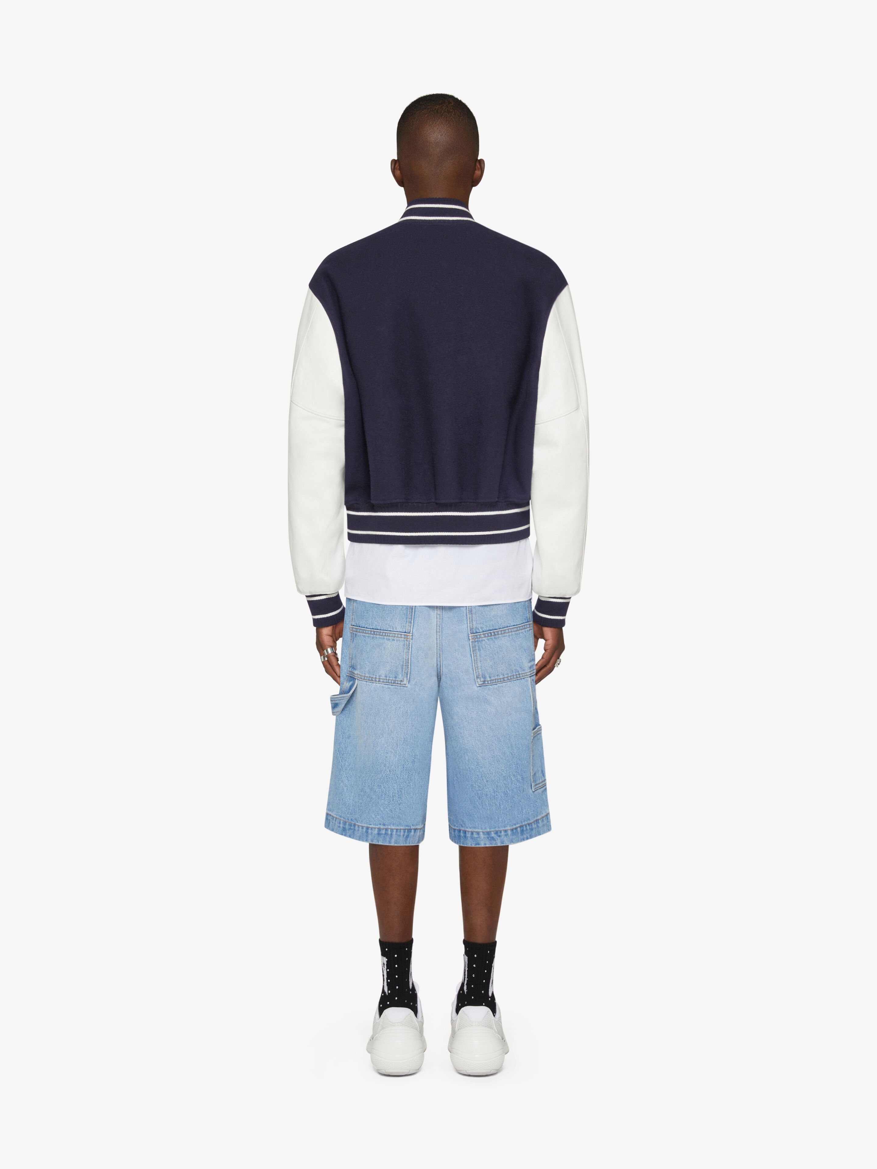 GIVENCHY VARSITY JACKET IN WOOL AND LEATHER - 4