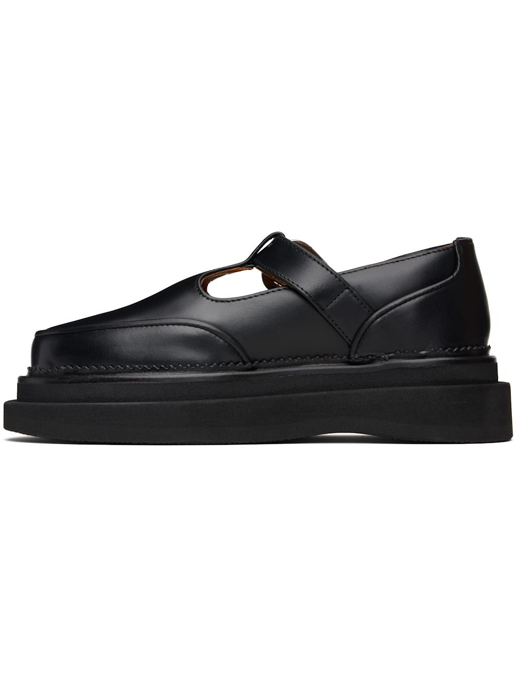 Black T-Bar Mary Jane Loafers - 3