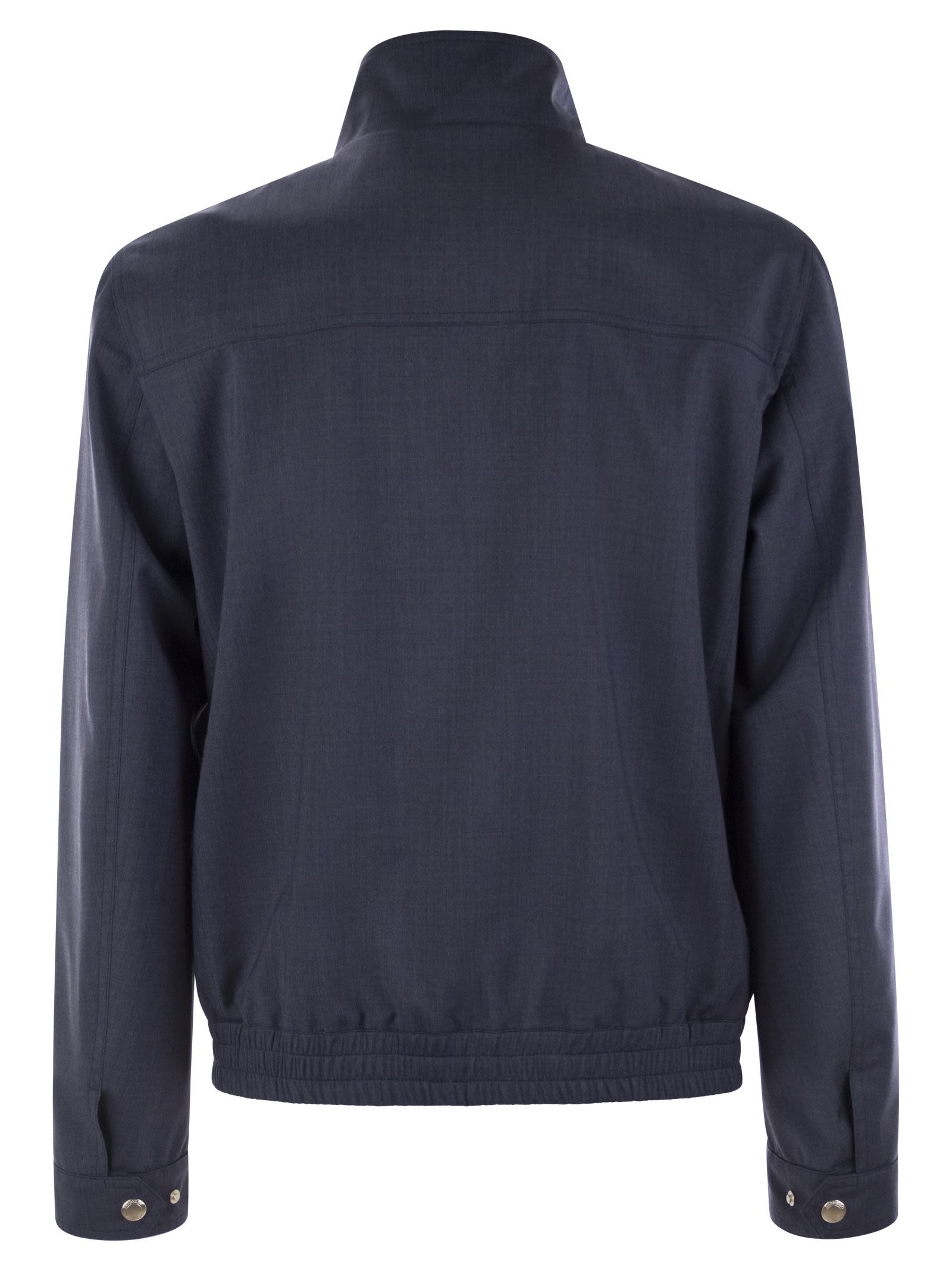 Brunello Cucinelli Men Bomber Jacket In Membrane Canvas - 2