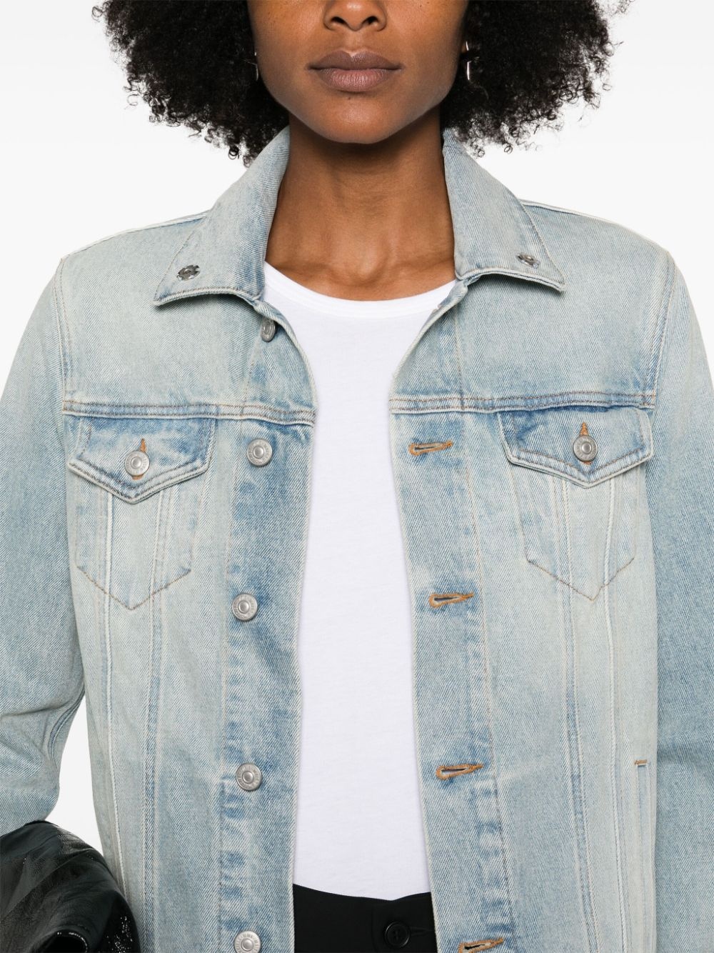 distressed  denim jacket - 5