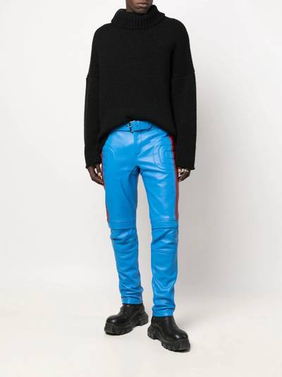 Moschino skinny leather trousers outlook