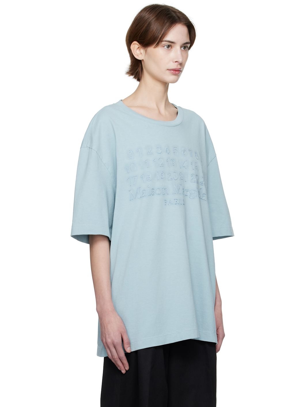 Blue Embroidered Logo T-shirt - 2