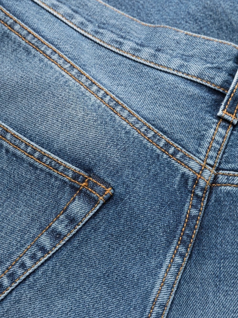 turn-up cuff straight-leg jeans - 6