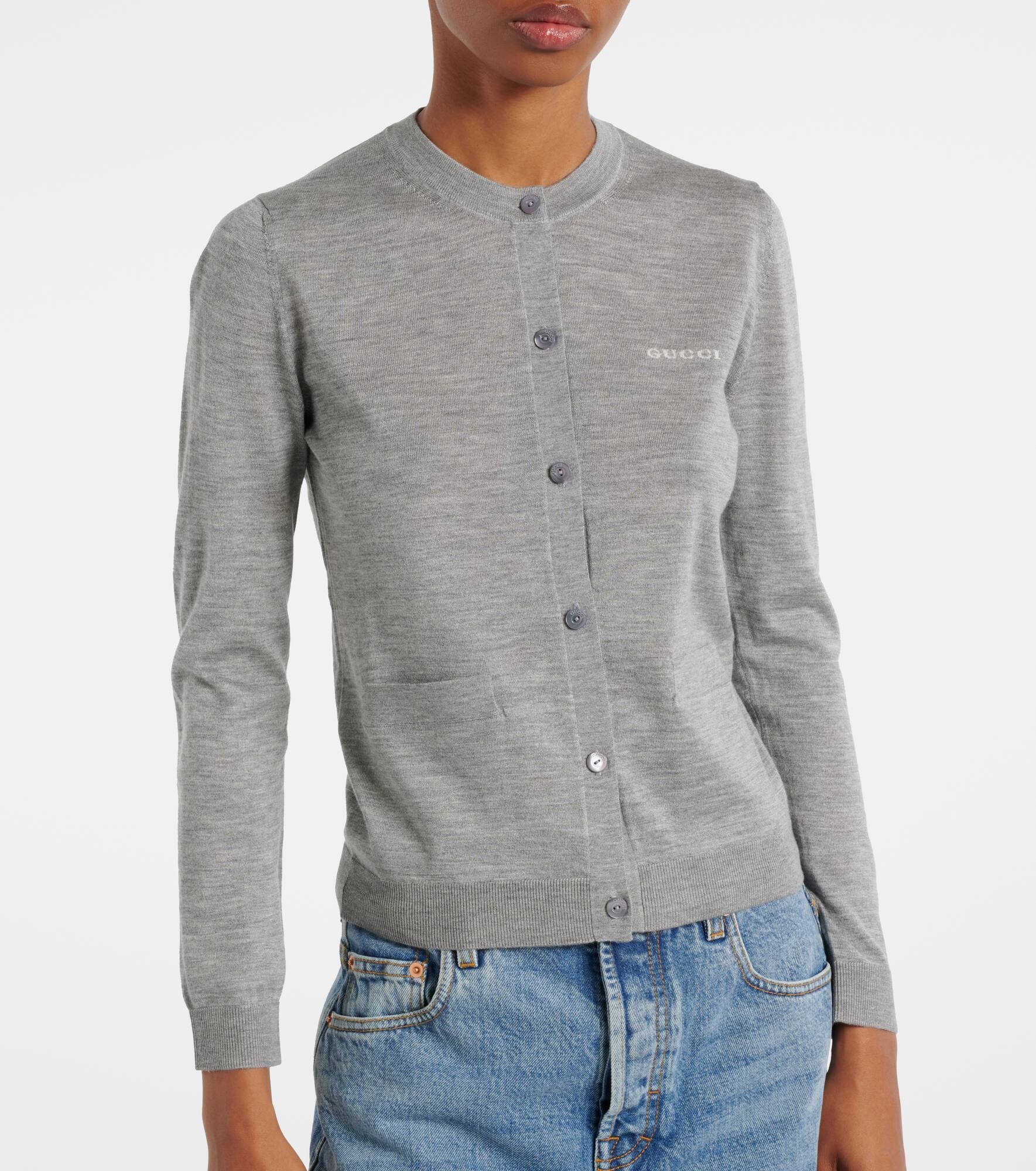 Logo cashmere and silk cardigan - 4