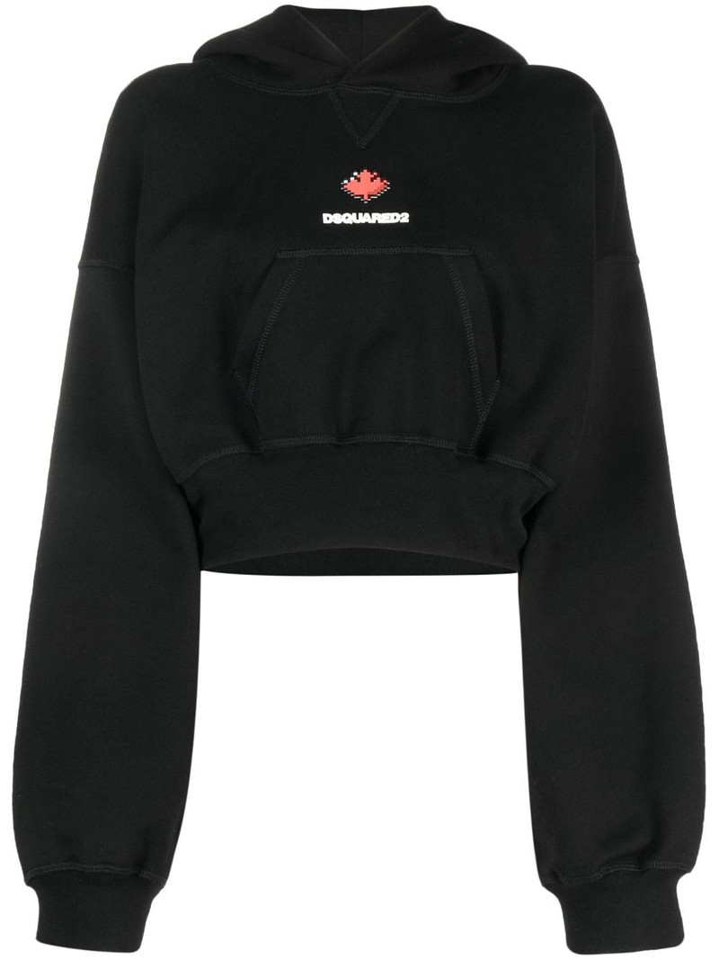 baseball-cap cotton cropped hoodie 1