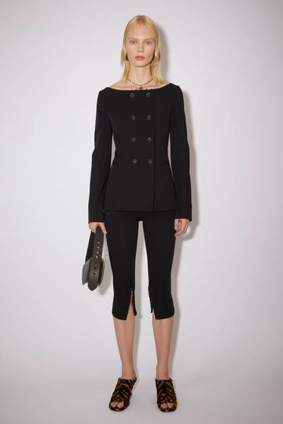 Acne Studios Collarless suit jacket - Black outlook