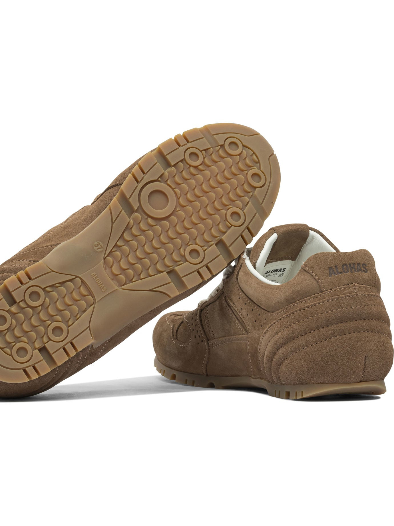 Alohas - Alohas Tb.56 Suede Cream Leather Sneakers - 5