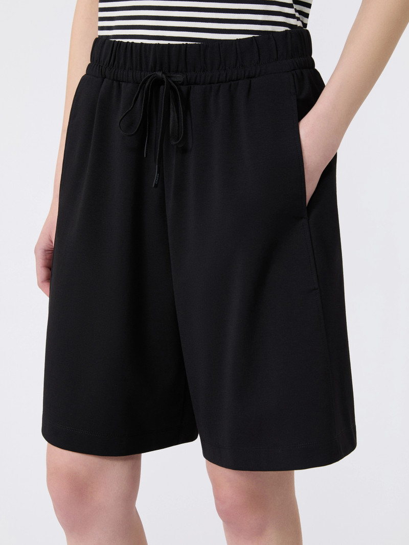 SALPA Milano-knit jersey Bermuda shorts - BLACK 5