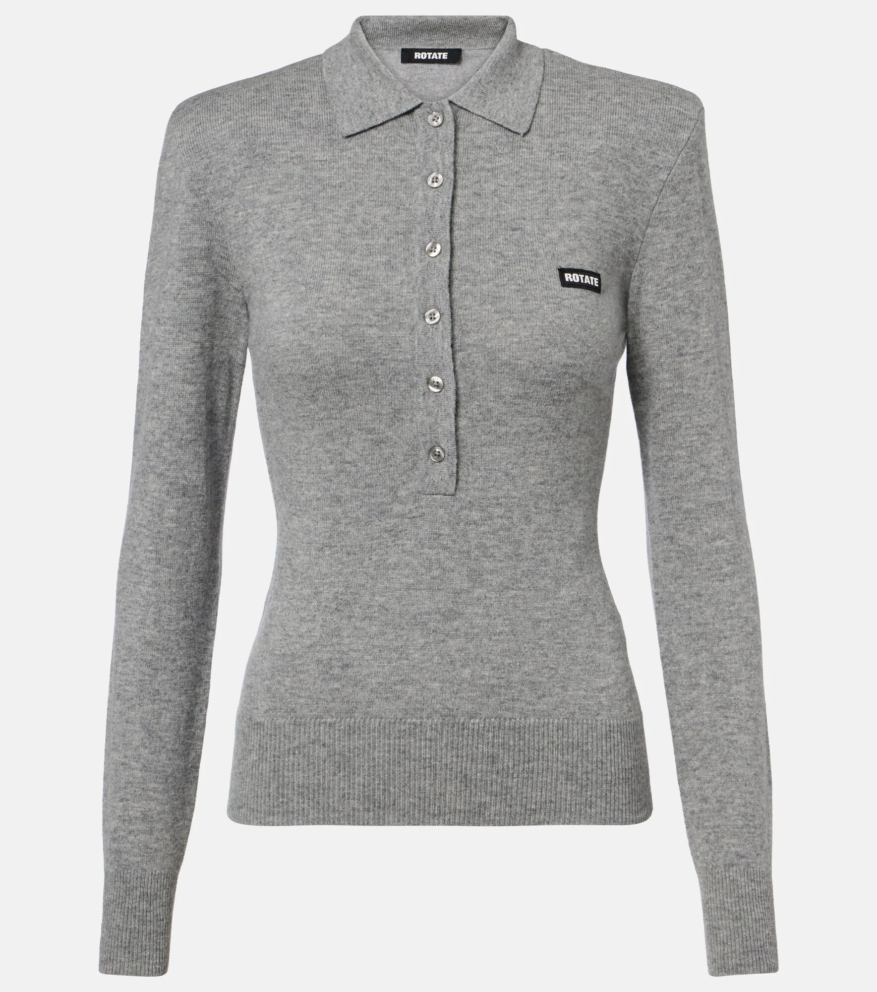 Wool and cashmere polo sweater - 1