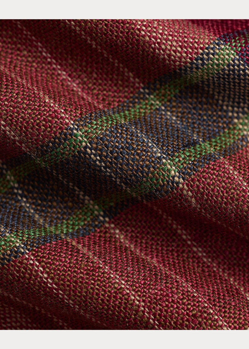 Plaid Linen Bow Tie 3