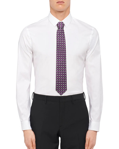 Prada Micro-print silk twill tie outlook