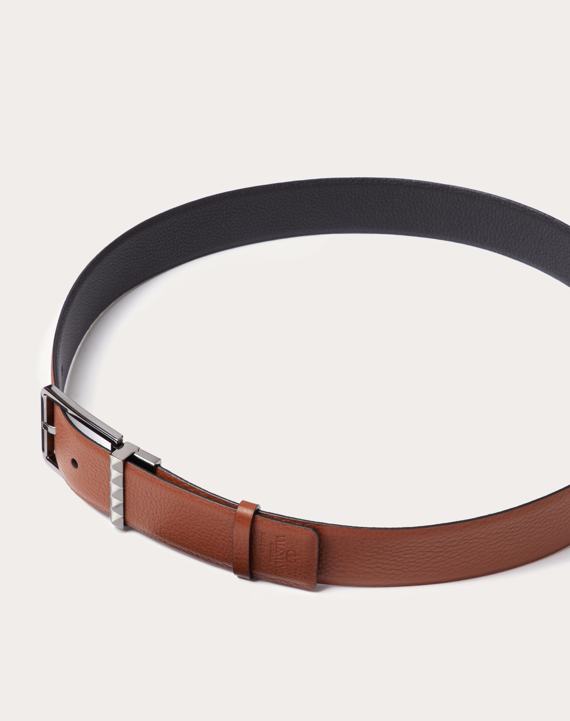 ROCKSTUD REVERSIBLE BELT IN GRAINY CALFSKIN 35 MM - 4