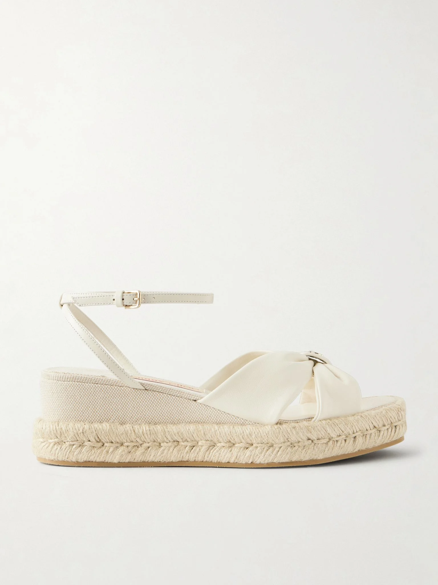 Aella 60 leather wedge sandals Cream - 1