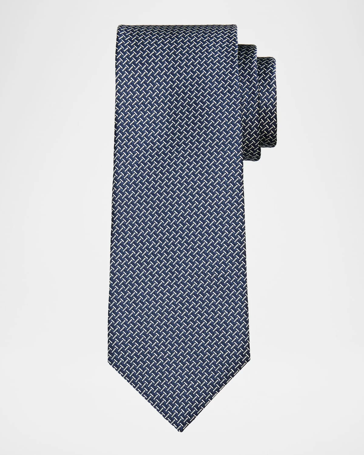 Men's Linen Zipper-Effect Tie - 1