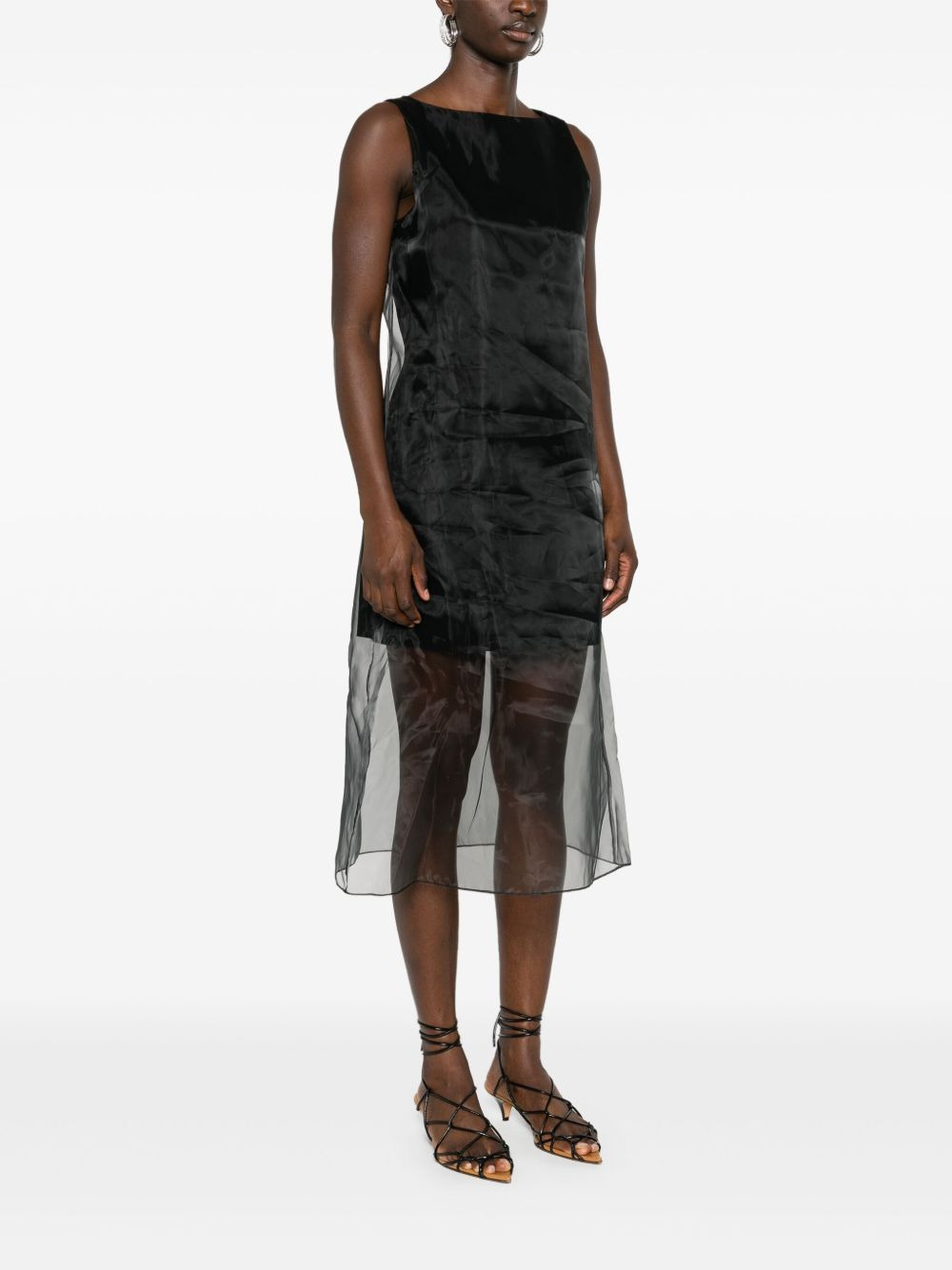 overlay midi dress - 3