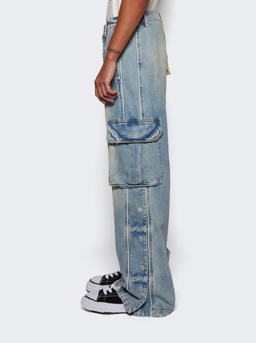 Track Logo Cargos Jeans Ligth Wash - 4