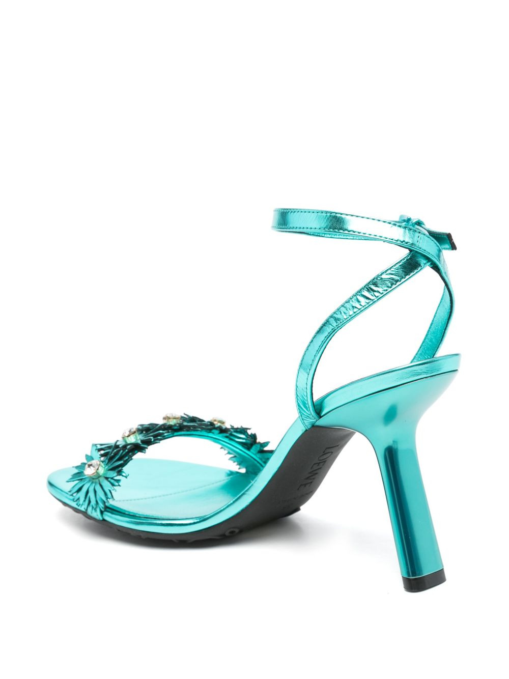 x Paula's Ibiza 100mm floral-appliqué sandals - 3