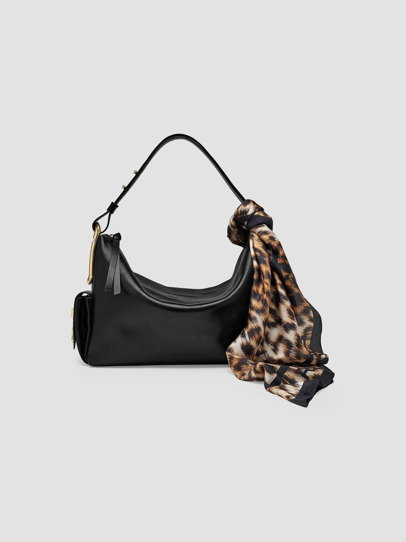 Women's Leopard Silk Scarf - Brown Multi 3