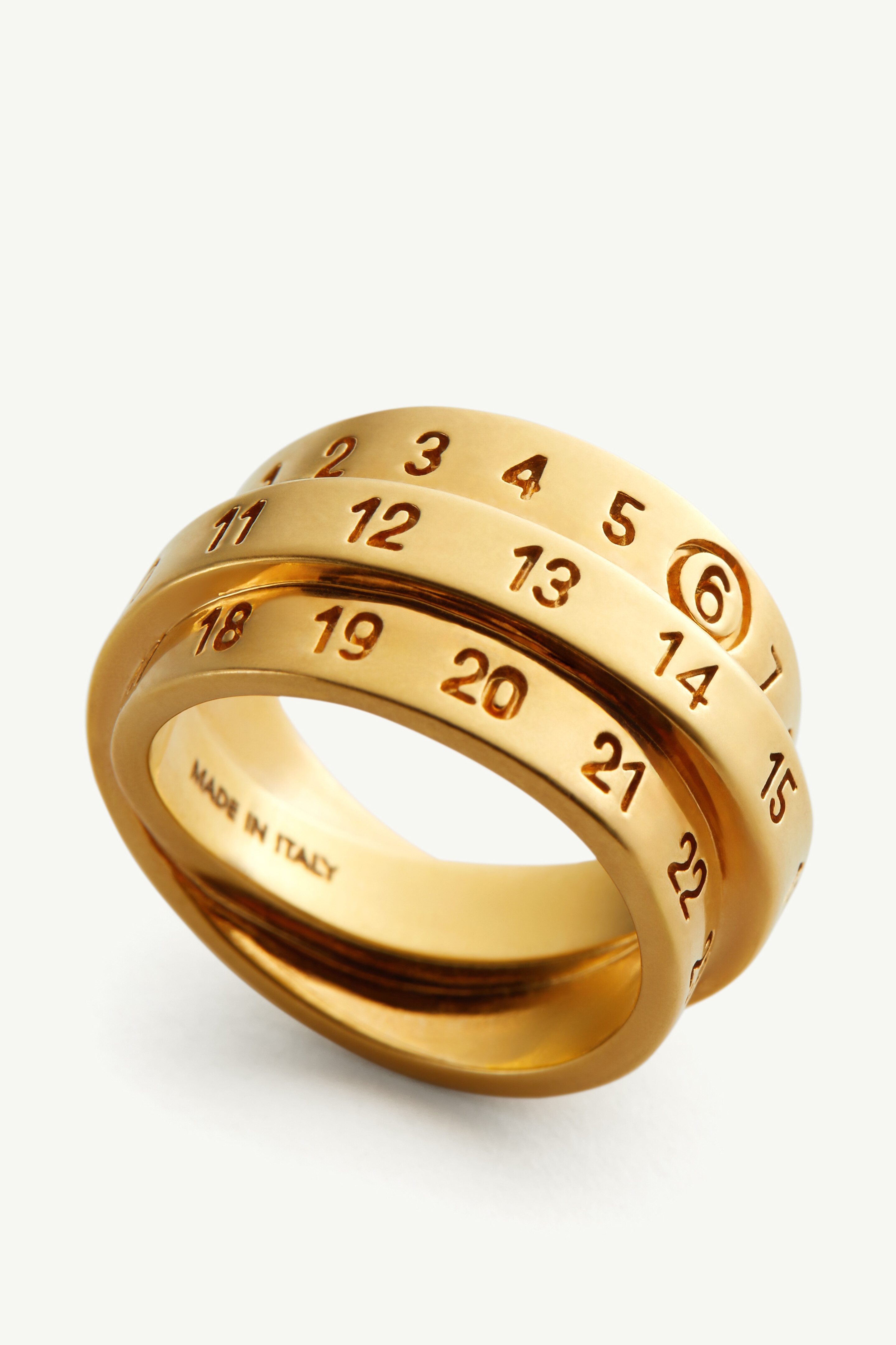 Triple Logo Numeric Signature Ring - 3