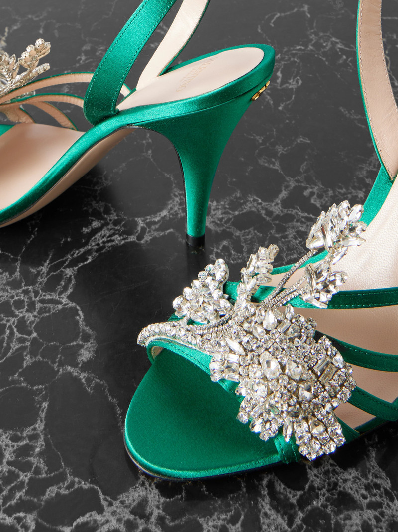 Ladycrush 100 Crystal-embellished Satin Sandals 4