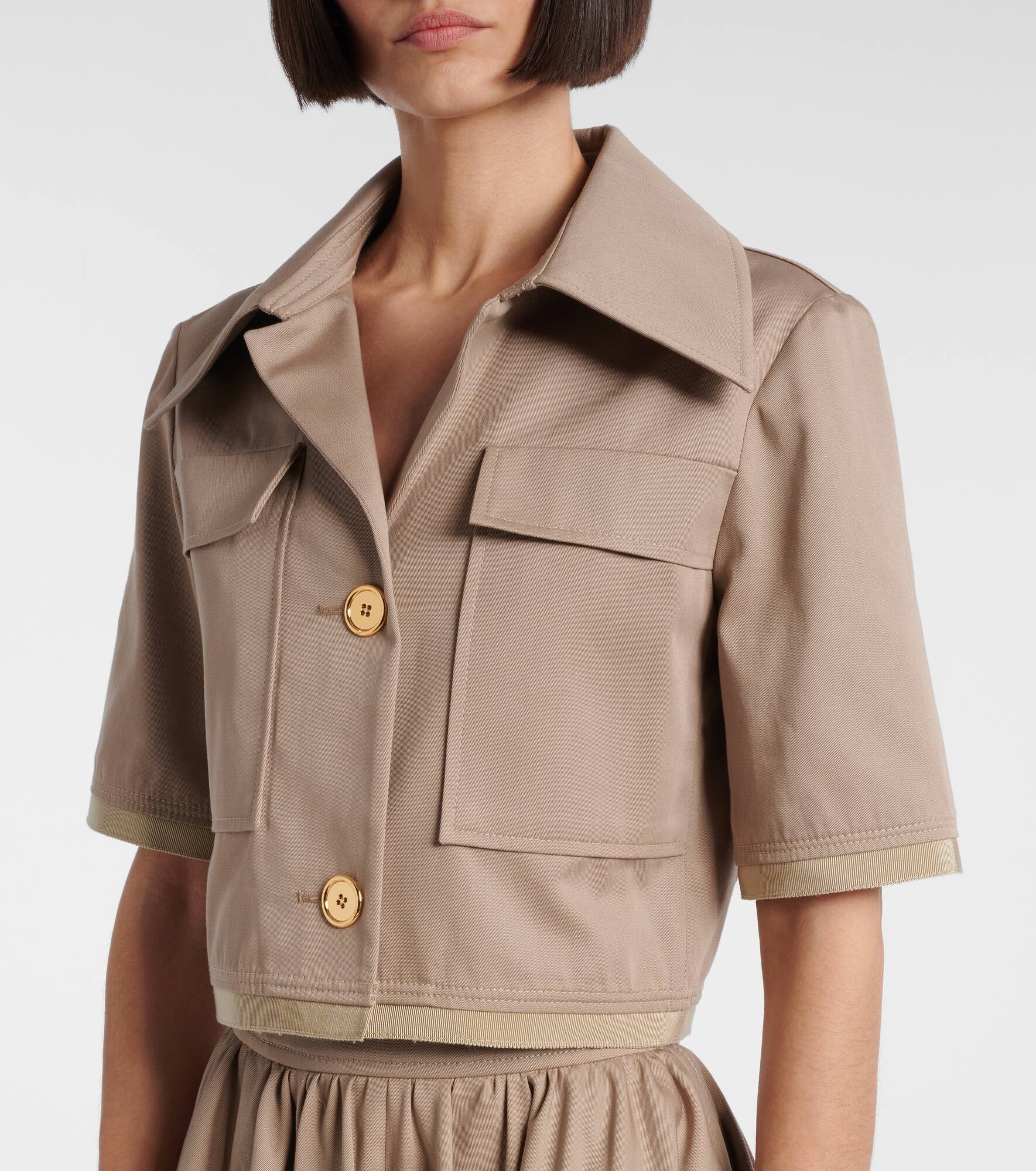 Cropped cotton jacket - 5