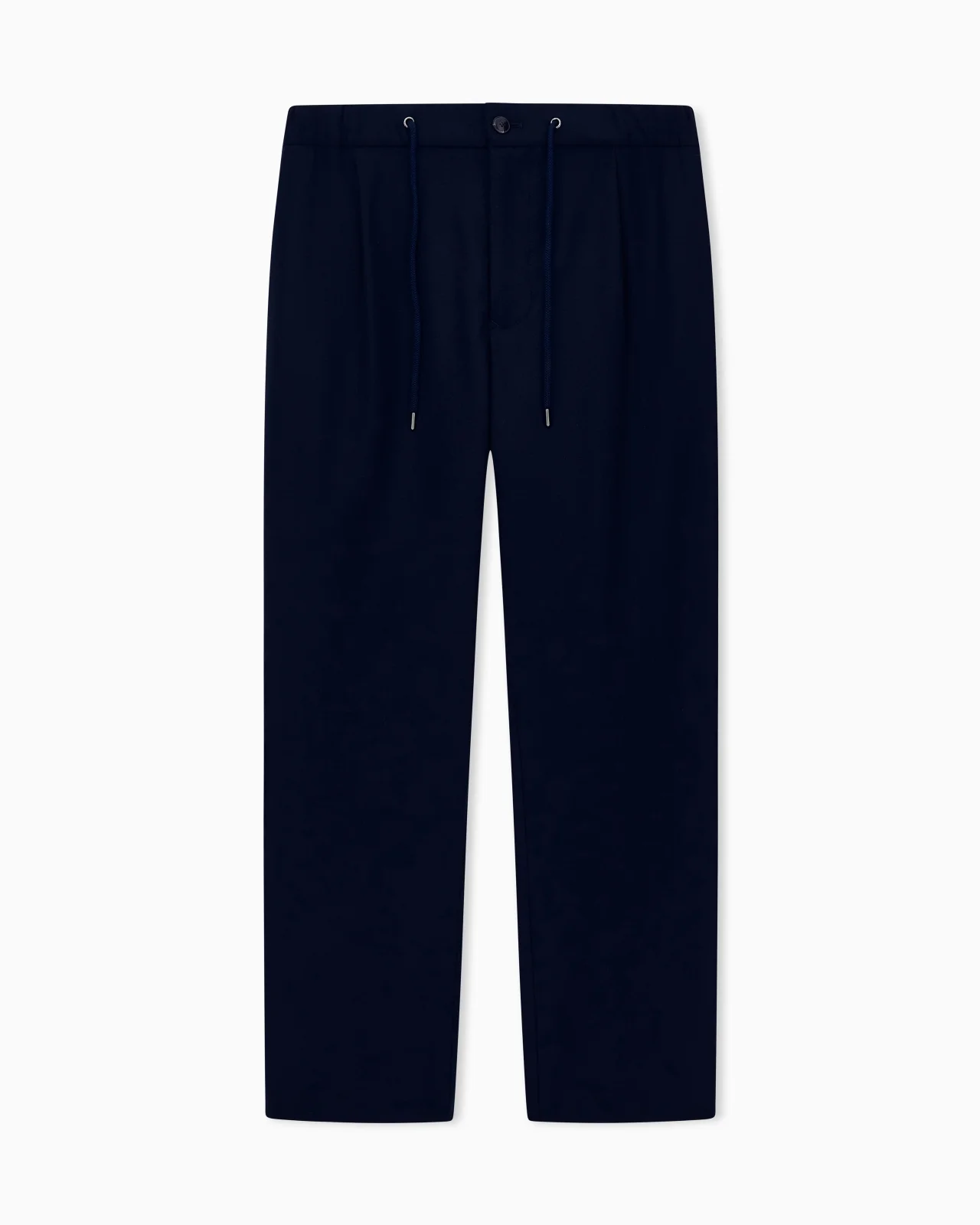 TROUSER CASHMERE REGULAR FIT SOLID STRETCH DRAP - 1