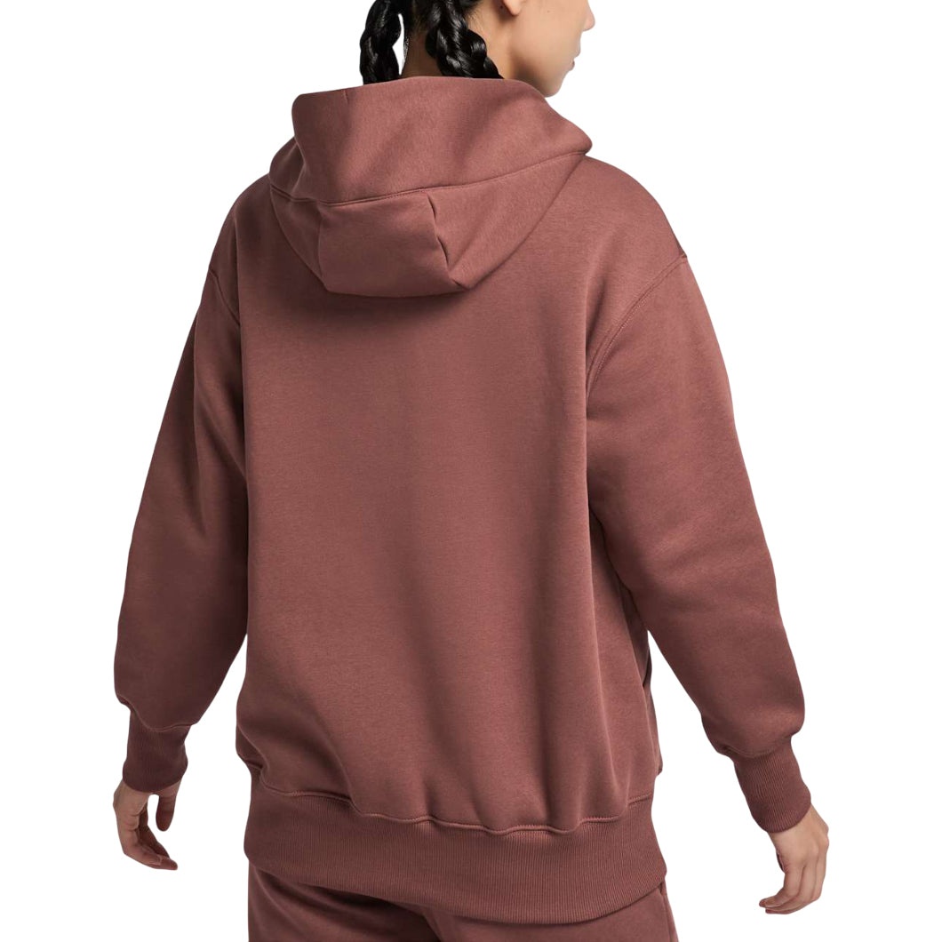 (WMNS) Nike Sportswear Phoenix Fleece Oversized Full-Zip Hoodie Asia Sizing 'Red Sepia' DQ5759-218 - 2