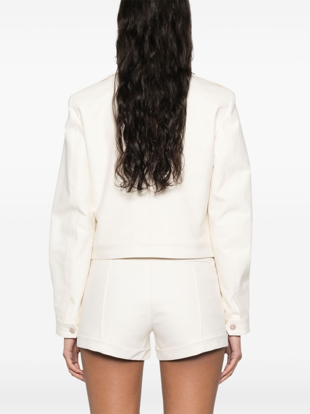 stand-up collar cropped jacket - 4