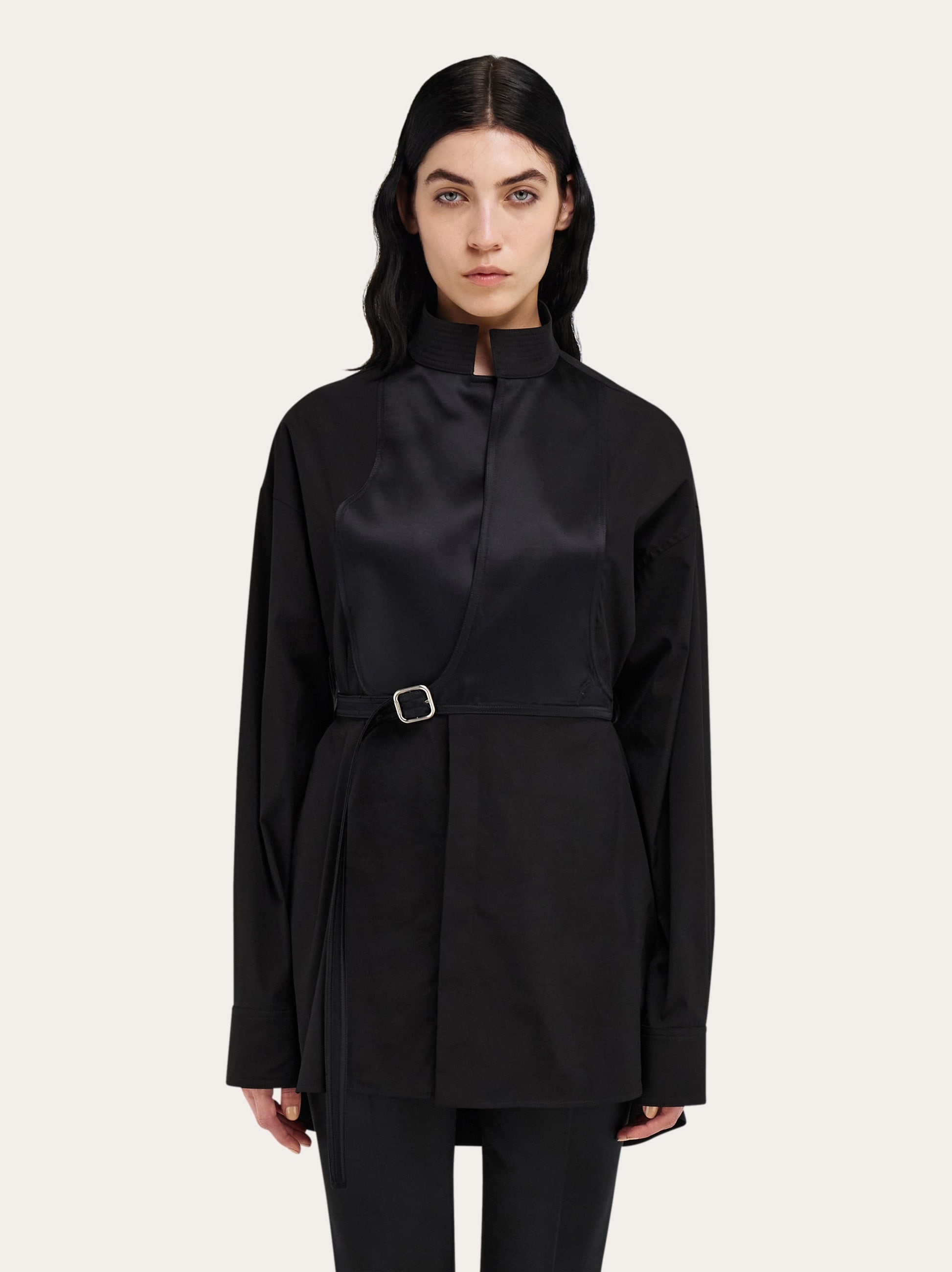 Long sleeved shirt with bib detail - 2