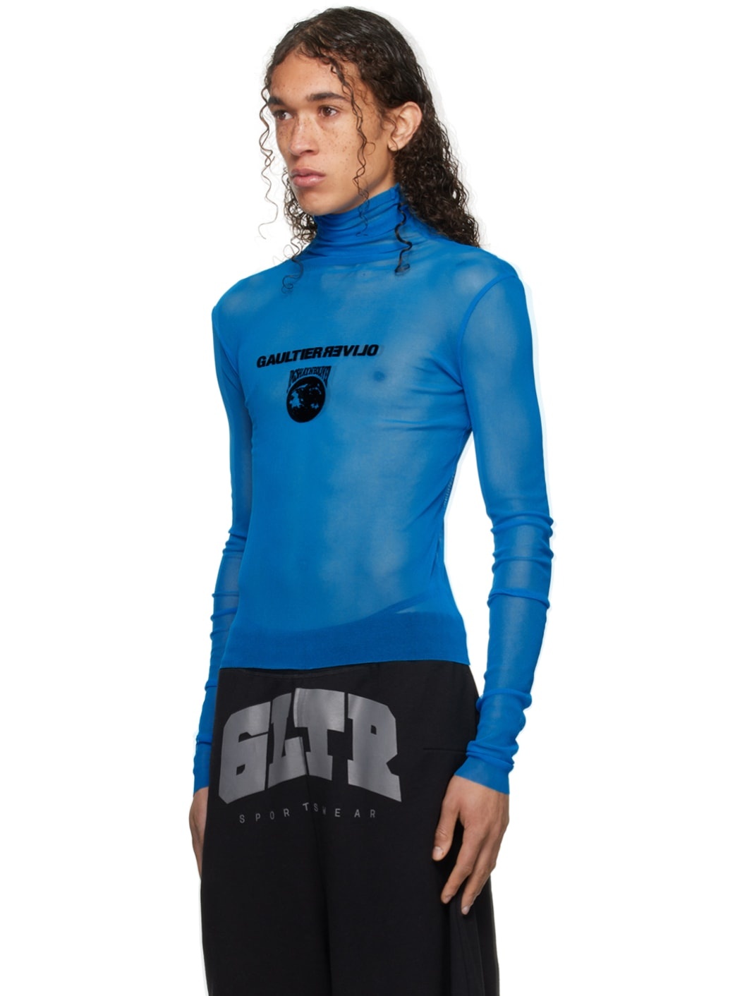 Blue Shayne Oliver Edition Turtleneck - 4