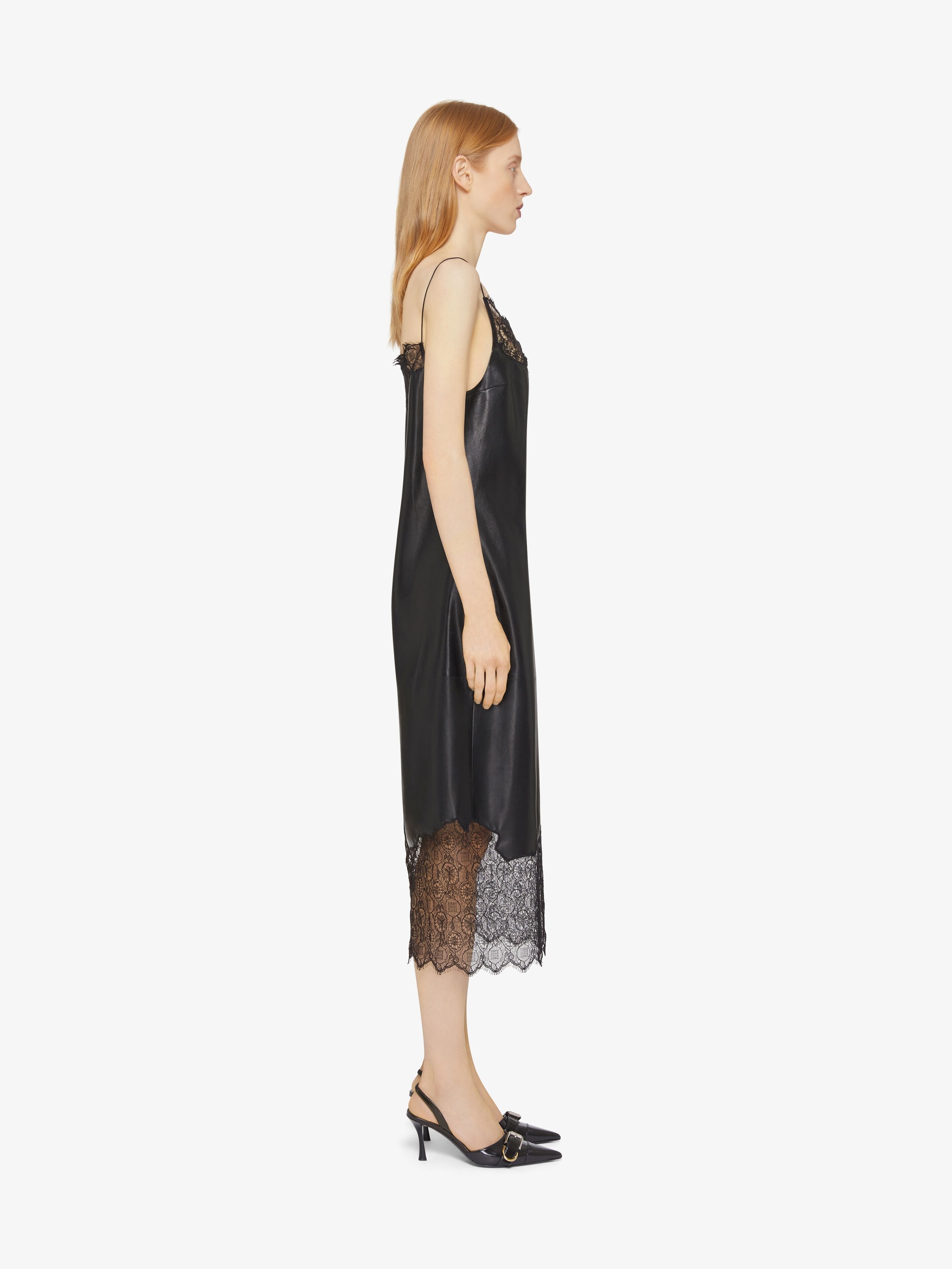DRESS IN LEATHER AND LACE - 3