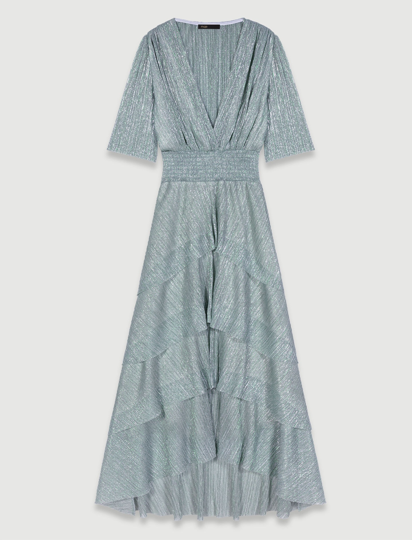 Stretch lurex ruffled dress - 1