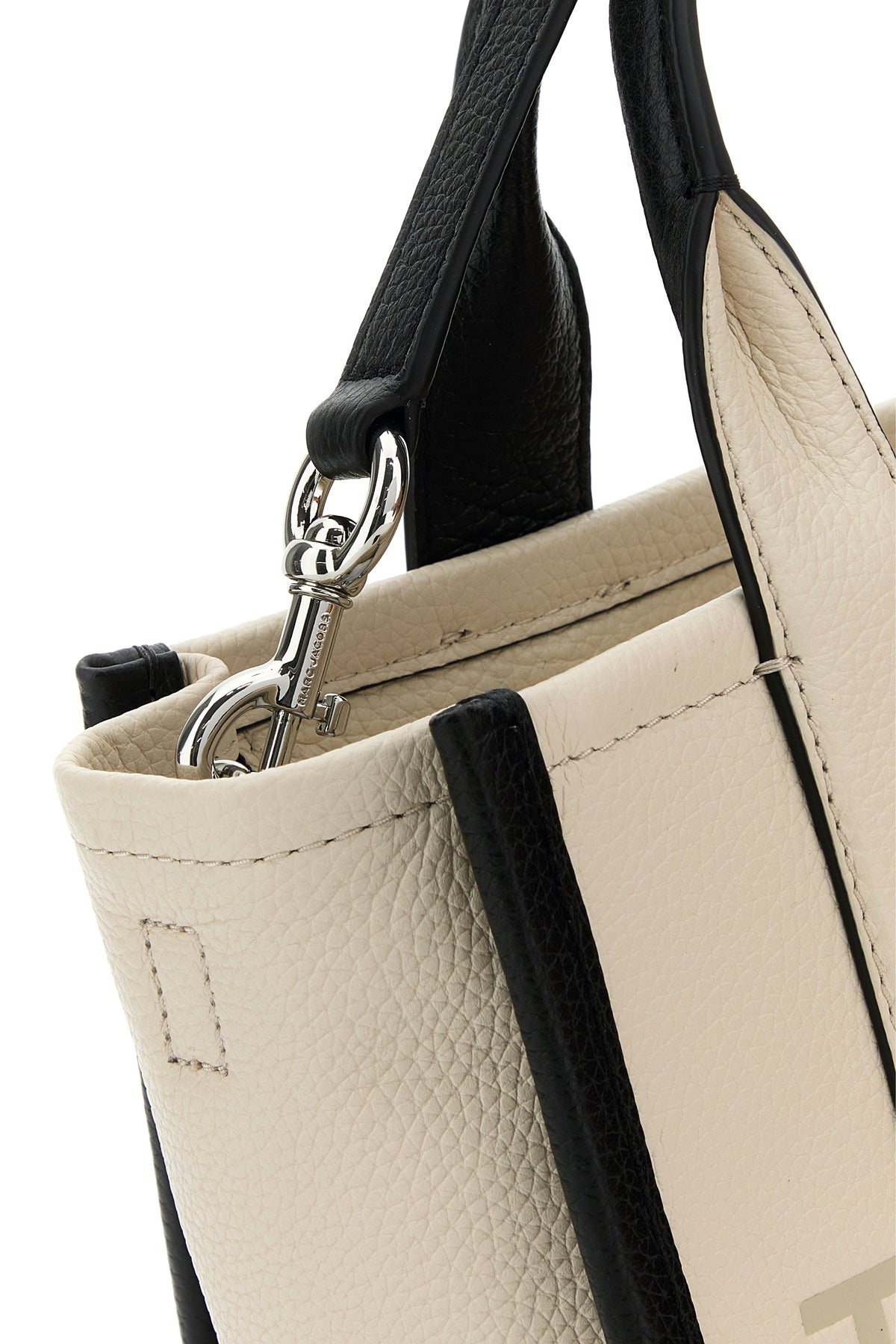 Two-tone leather small The Tote Bag handbag - 4